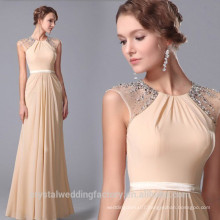 Wholesale Good Quality New Cheap Lace formal Beach Bridesmaid Dress Long with sash LB39